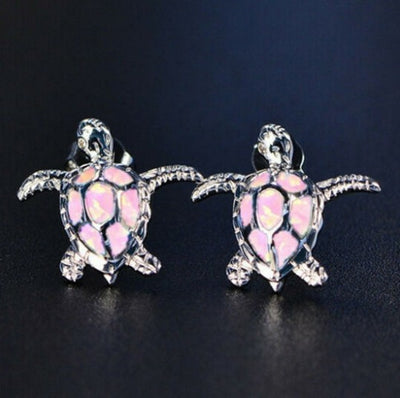Multicolor Opal Turtle Studs