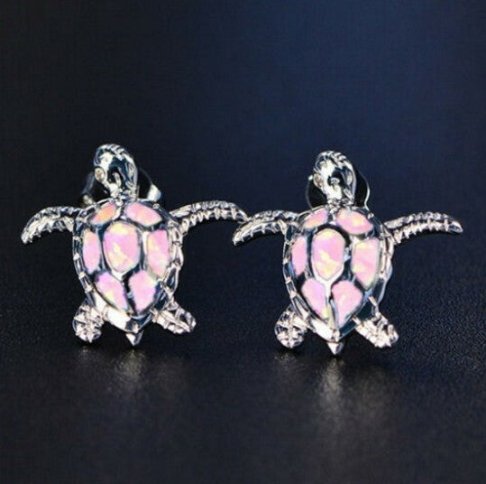 Multicolor Opal Turtle Studs