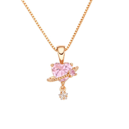 Loving Heart Zircon Necklace
