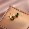 Vintage Green Zirconia Earrings 2