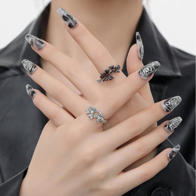 Butterfly Ring Female Zircon Ring