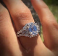 Princess Cut Crystal Ring