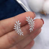 Vintage Feather Flower Earrings 1