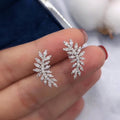Vintage Feather Flower Earrings