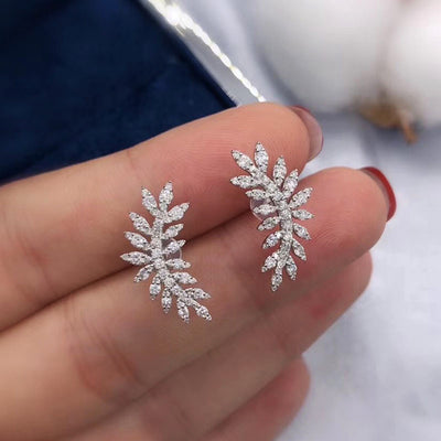 Vintage Feather Flower Earrings