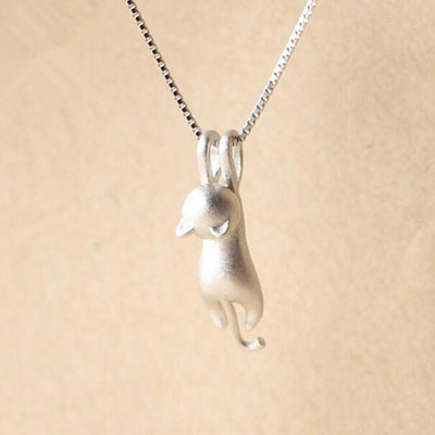 Sterling Silver Cat Necklace Set