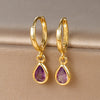 Geometric Zircon Drop Earrings 1