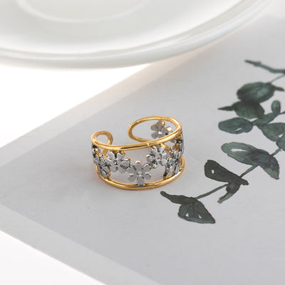 Sunflower Adjustable Rose Gold Ring