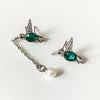 Colorful Hummingbird Full Diamond Pendant Earrings 2