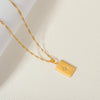 18K Gold Stainless Steel Zircon Eight Awn Star Moon Pendant Necklace 4