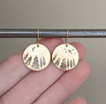 Gold Disc Star Moon Earrings