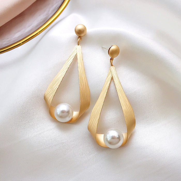 Long Pearl Drop Earrings