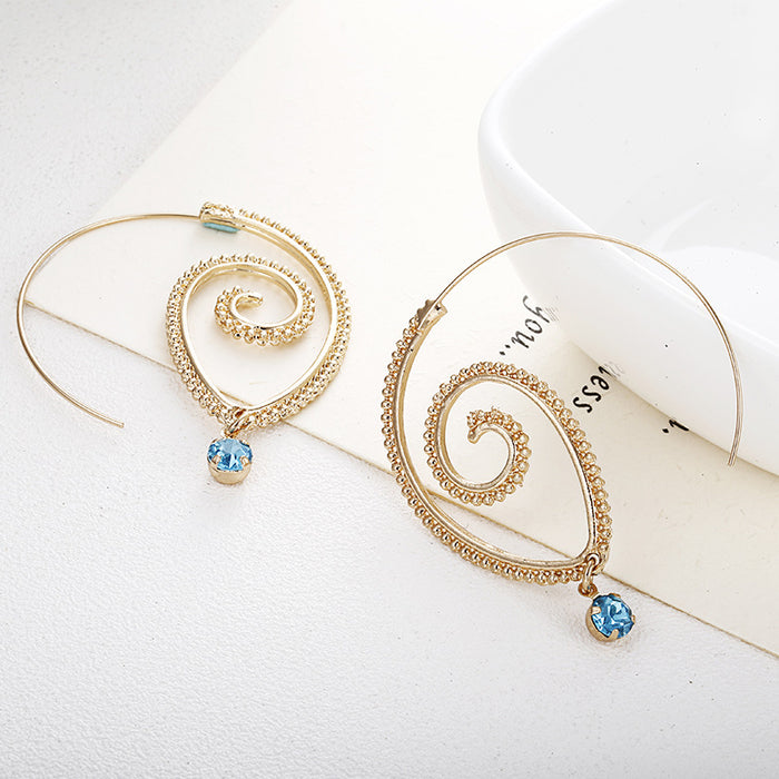 Oval Spiral Earrings