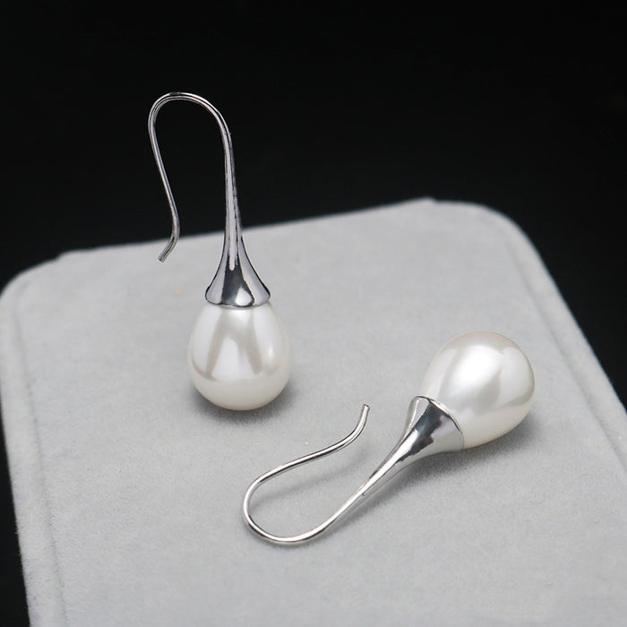 Gold Pearl Drop Earrings