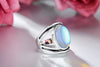 New Inlaid Colorful Moonstone Ring For Women 1