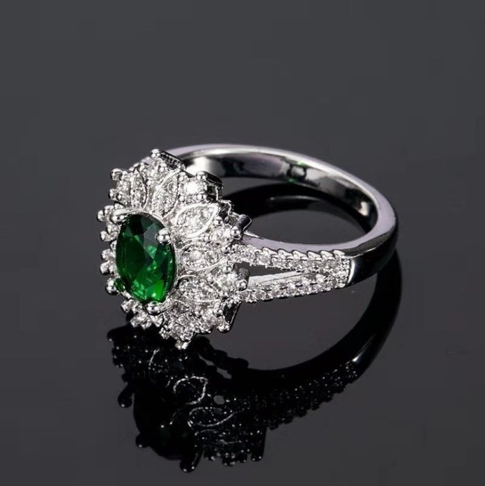 Green Zircon Ring