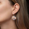 Flower Pearl Enamel Earrings 2