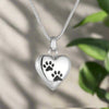 Heart Paw Pendant Necklace 1