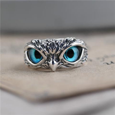 Vintage Owl Silver Ring