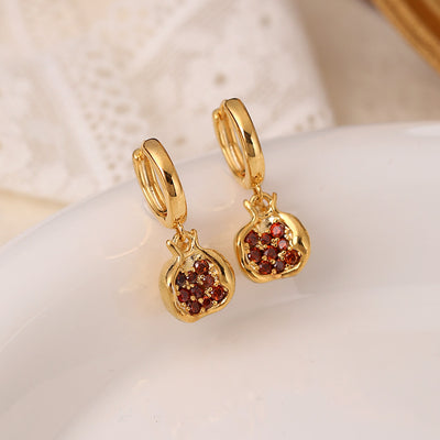 Pomegranate Drop Earrings