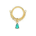 Green Water Drop Earrings