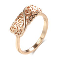 Rose Gold Hollow Zircon Ring