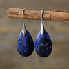 Bohemian Natural Stone Water Drop Pendant Earrings 2