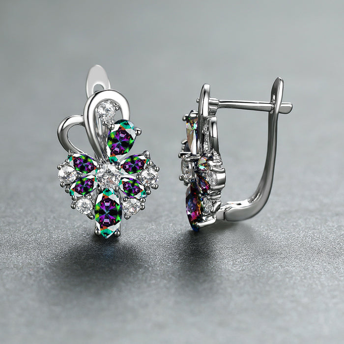 Colorful Flower Drop Earrings