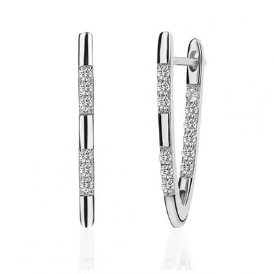 Micro-Pavé Zirconia V Earrings