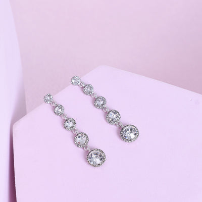 Earrings Long Zircon Earrings Tassel Elegant