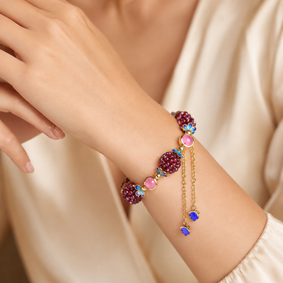 Garnet Crystal Bracelet