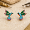Colorful Crystal Bird Earrings 1