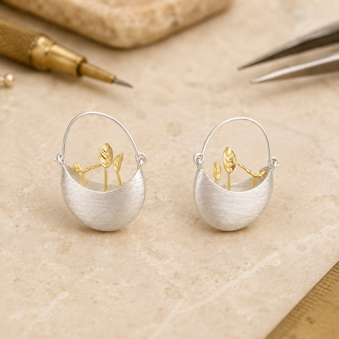 Classic Two-Tone Earrings