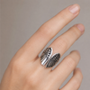 Black Angel Wing Ring 2