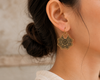 Vintage Openwork Flower Earrings 1