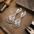 Sterling Silver Moonstone Drop Earrings
