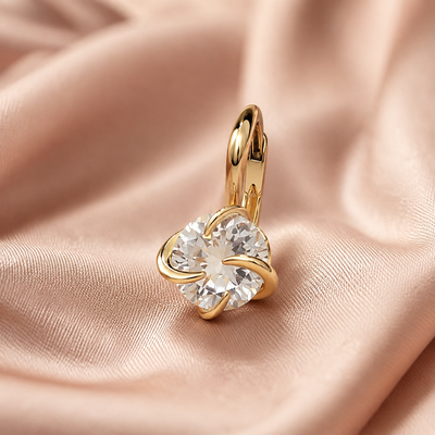 Micro-Pavé Zirconia Stud Earrings
