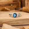 Blue Topaz Ring – 925 Sterling Silver 1