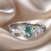 Moss Agate & Aquamarine Ring 2