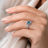 Moss Agate & Aquamarine Ring 1