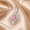 Heart Zircon Pendant Necklace 1