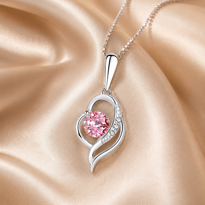 Heart Zircon Pendant Necklace