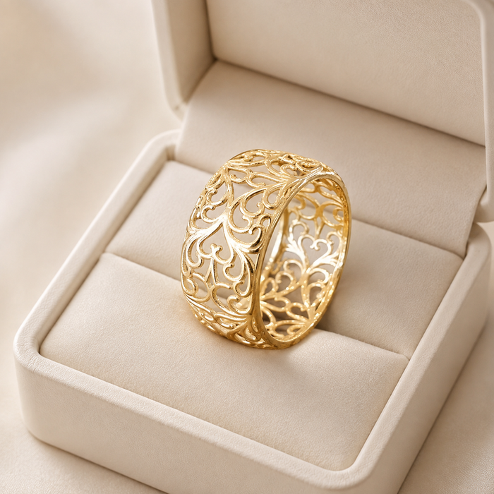 Vintage Hollow Flower Ring