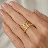 Vintage Hollow Flower Ring 2