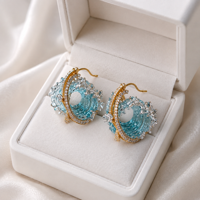 Sky Blue Resin Earrings
