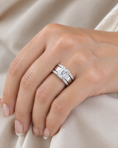 Three-Piece Crystal Ring Set