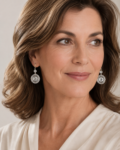 Zirconia Geometric Earrings