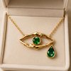 Emerald Evil Eye Necklace 2