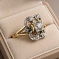 Vintage Zirconia Hollow Ring