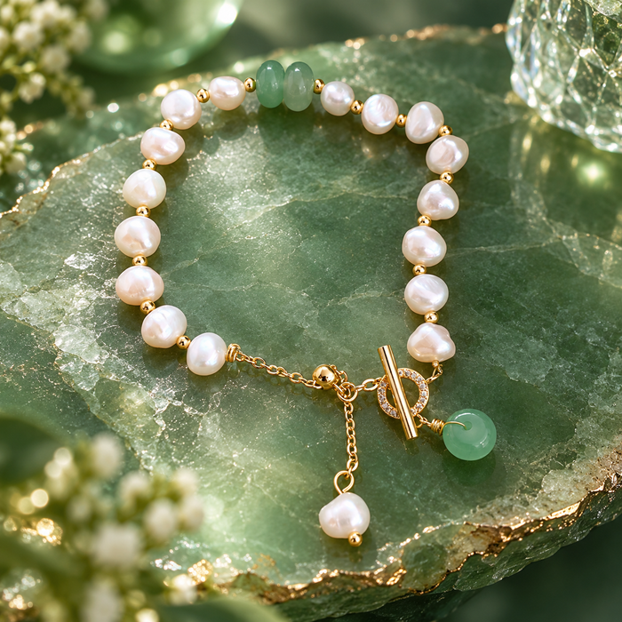 Emerald Pearl Bracelet
